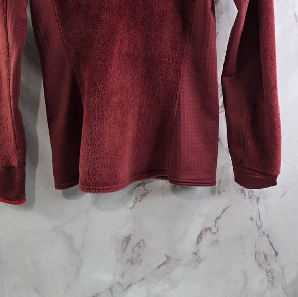 Patagonia Jacket Womens Small Red Fleece Full Zip Micro Grid R2 Regulator - Picture 7 of 14